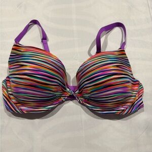 Victoria's Fabulous Lollipop Multicolor Secret Plunge Push Up Bra Size 38C